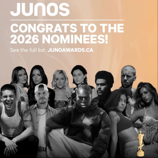Juno Awards 2026: номінанти оголошено — The Weeknd, Тейт МакРей та Saya Gray у лідерах